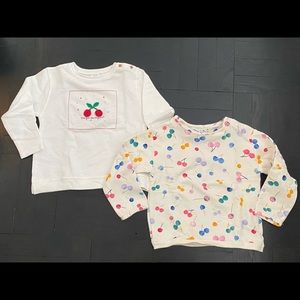 New ZARA Girls Cherry Sweatshirt 3-4 years